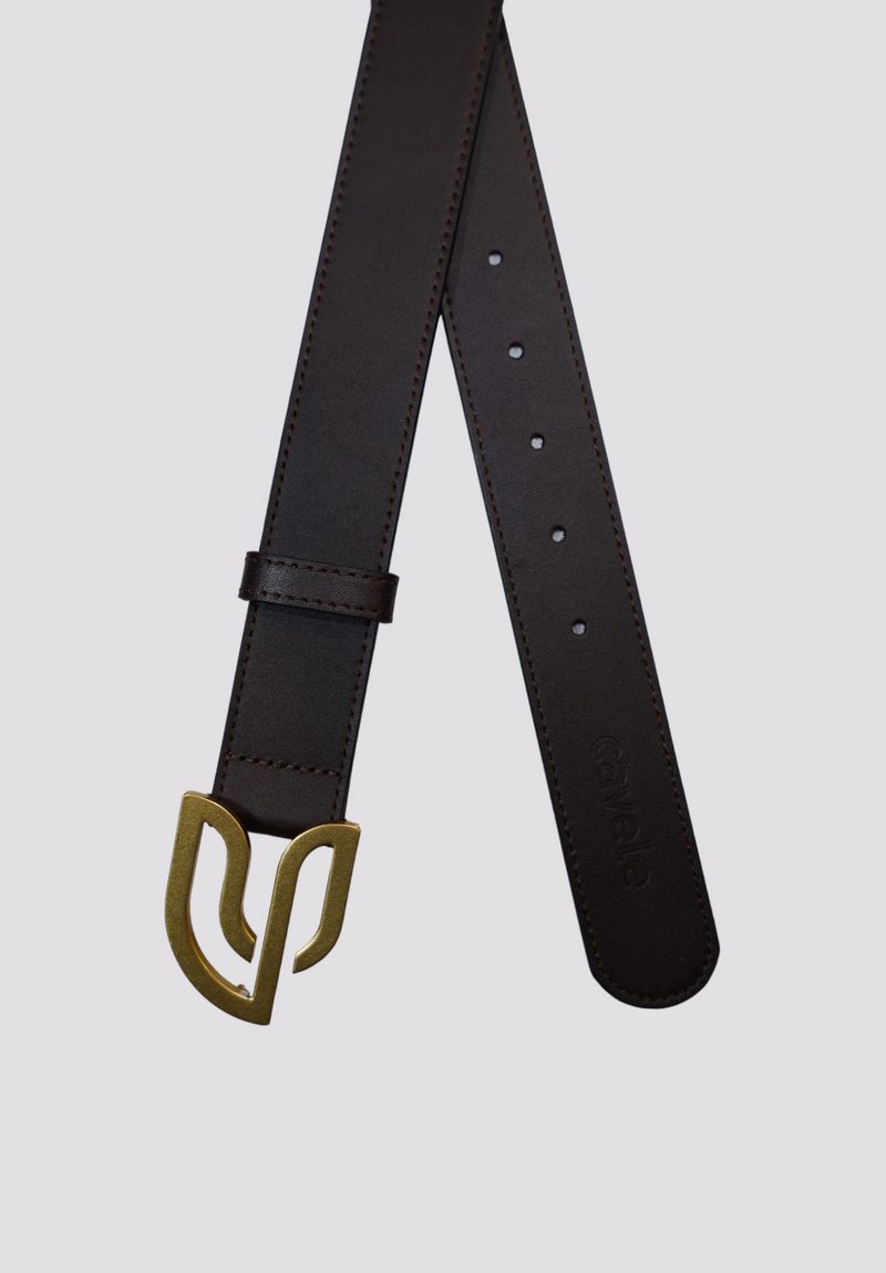 Signature Leather Belt - Brown