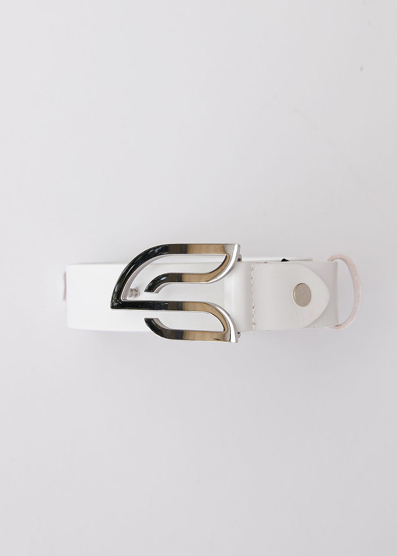 Signature Leather Belt - White